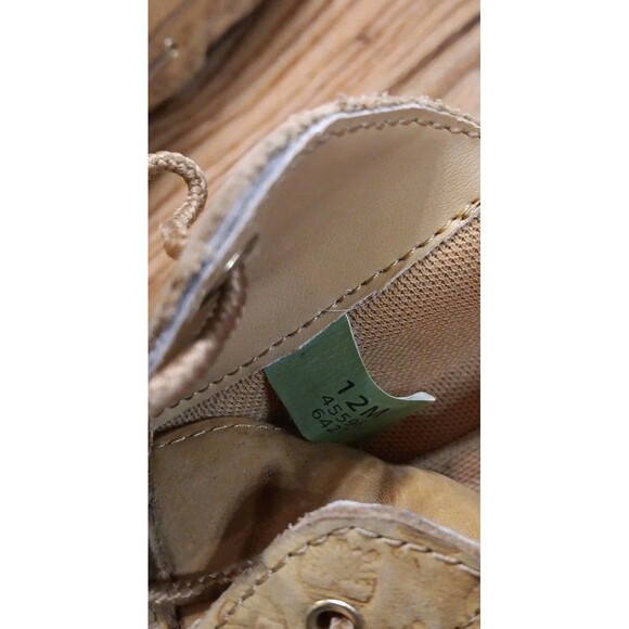 Timberland Light Brown Leather Boat Shoes with Embossed Logo - Mens Size 12M - Picture 7 of 7